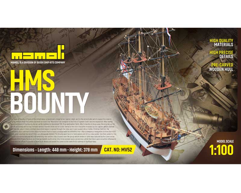 Mamoli HMS Bounty Fregatte Britischen Marine 1:100 Holz Bausatz
