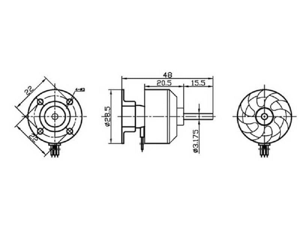 Krick MAX Aero BL Motor C282 1200 KV - RC-Zubehoer