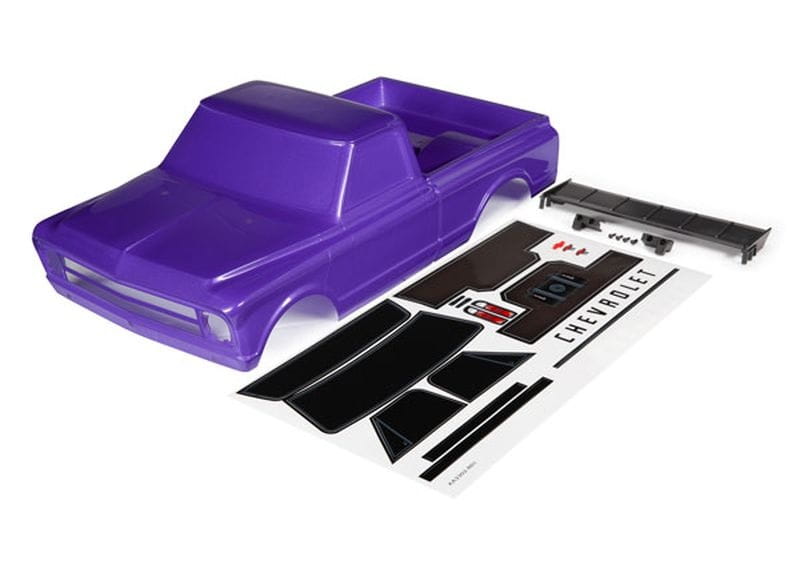 Traxxas Karosserie Chevrolet C10 Purple Inkl. Fluegel - Aufkleber - RC-Zubehoer