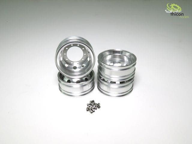 Lesu 1_14 Alufelgen hinten ohne Nabe fuer Differenzial hinten - RC-Zubehoer