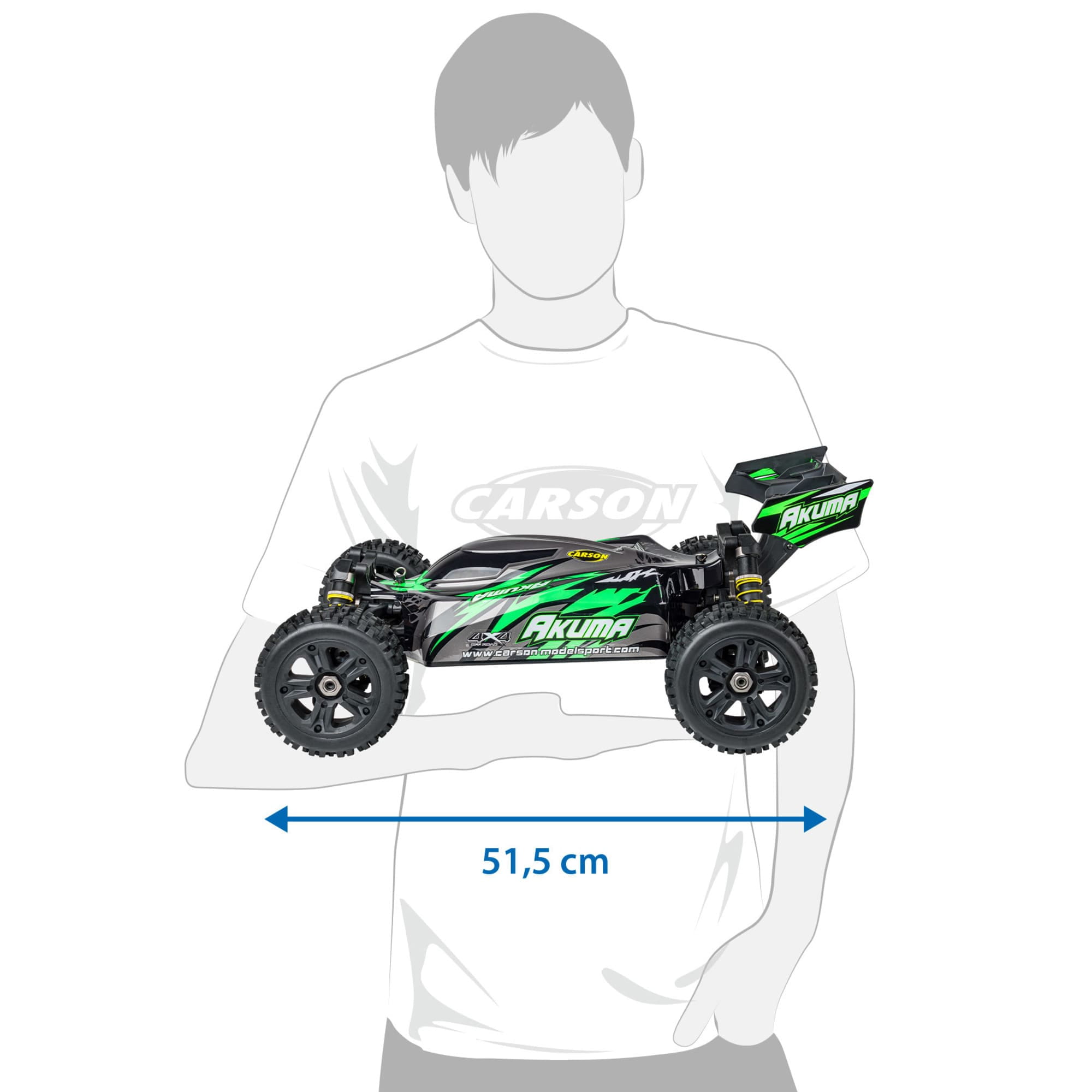 Carson 1_8 Akuma Buggy 4WD 100% RTR gruen Modell