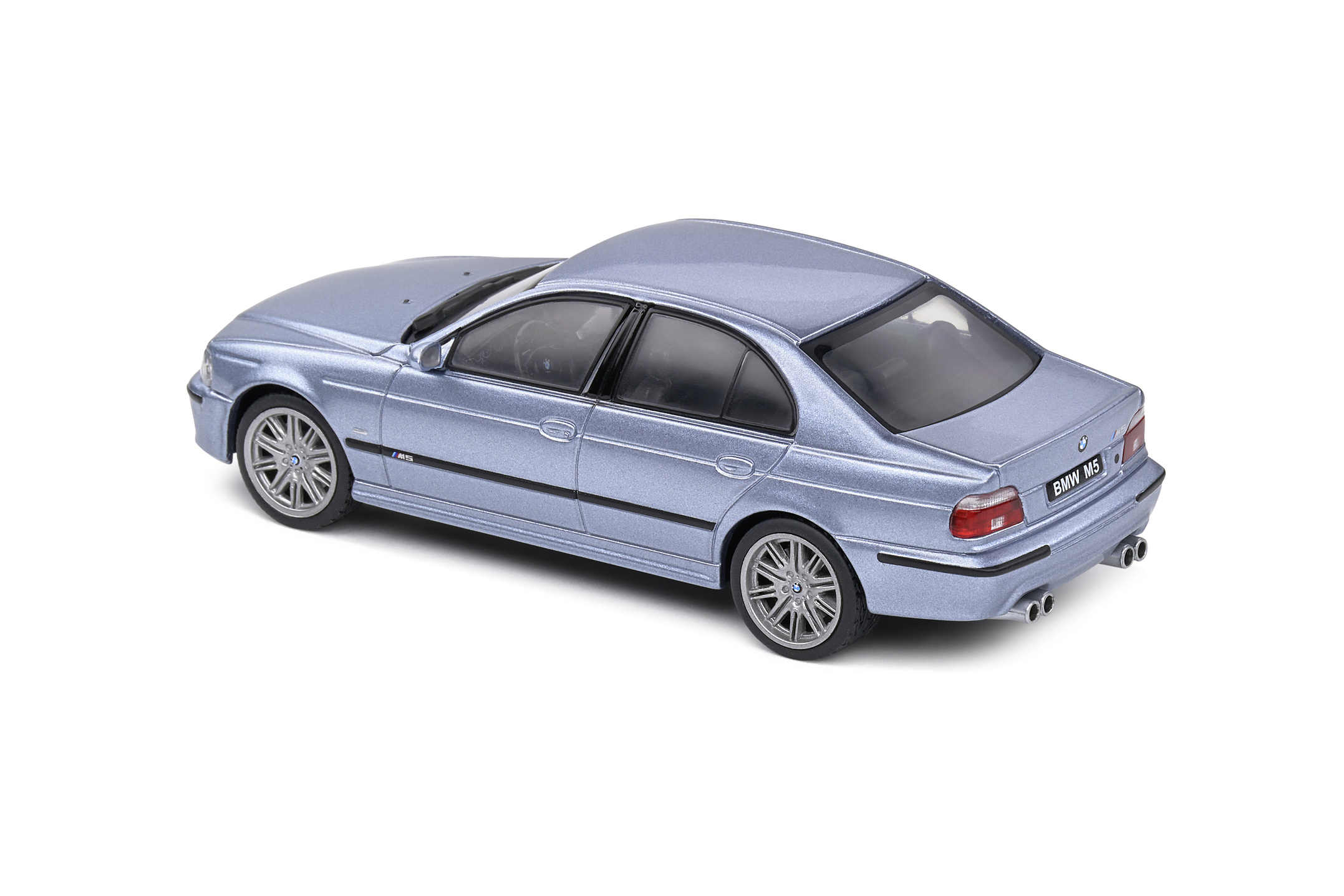 BMW M5 E39 Silver Water Blue 1_43 Modellauto Solido BMW M5 E39 2000 Modellauto in Silver Water Blue 1_43 von Solido
