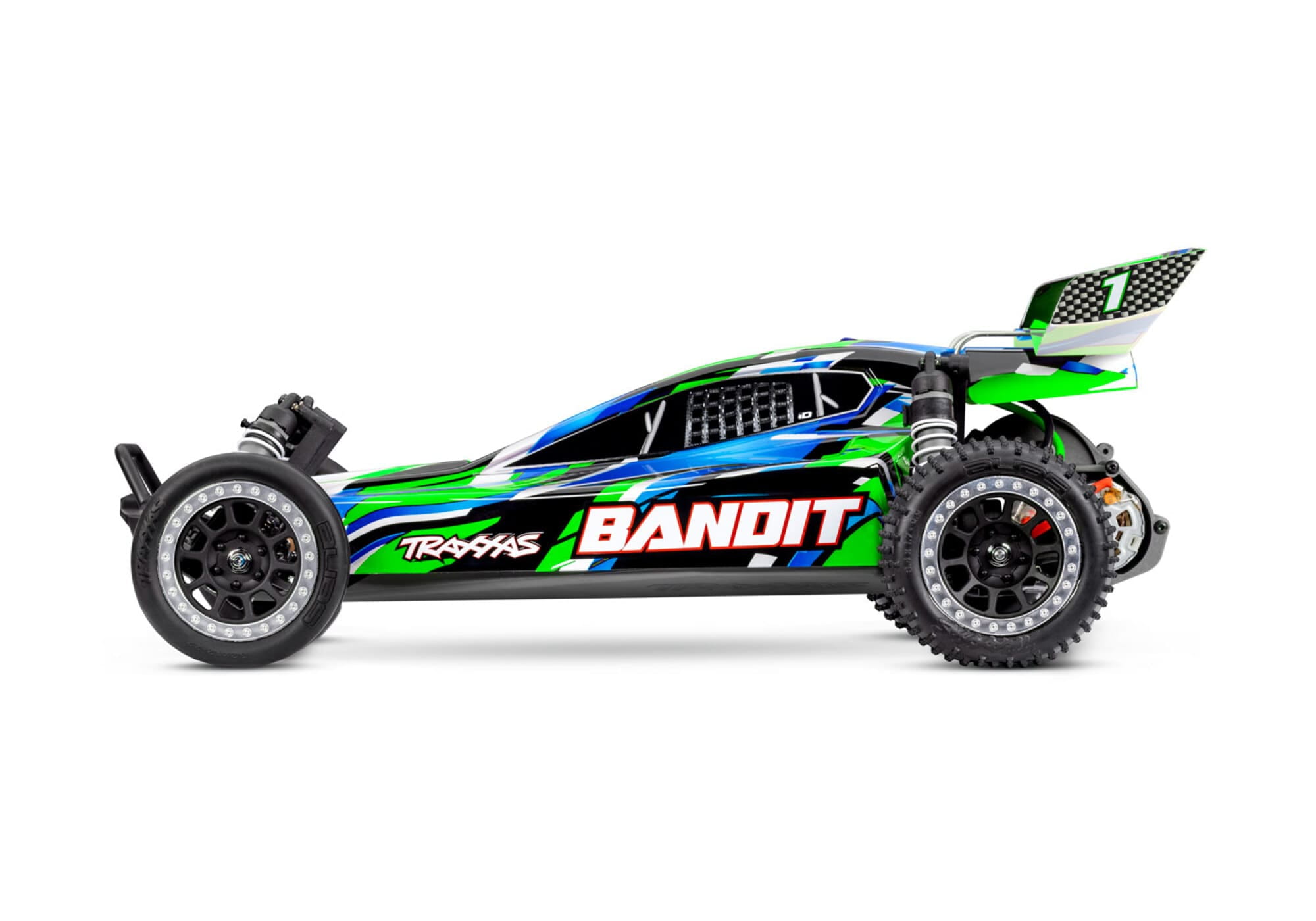 Traxxas Bandit Gruen 1_10 2WD Buggy RTR mit Akku und USB-C Schnelllader