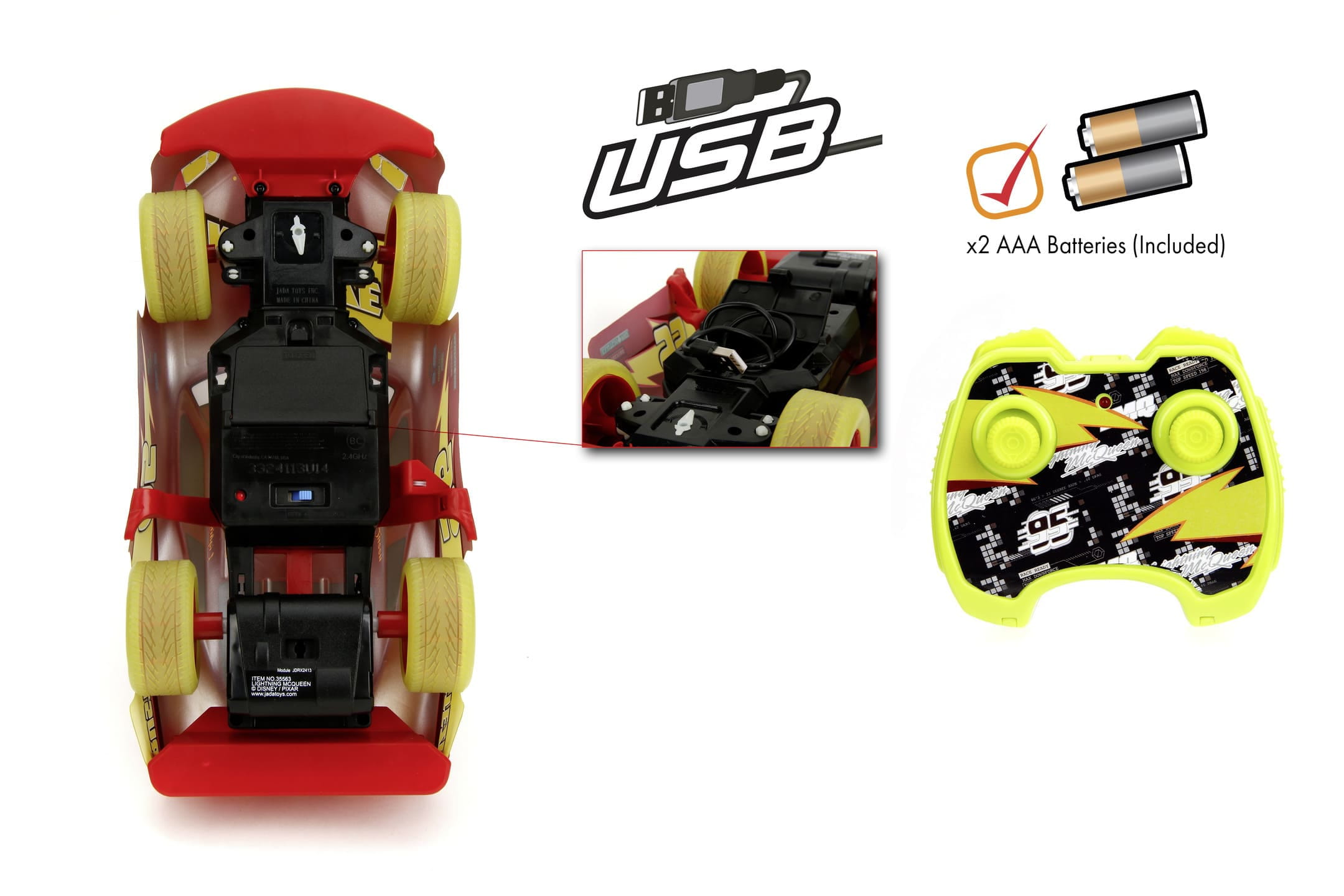 Jada Toys RC Lightning McQueen Glow Racers 1_14 mit Licht