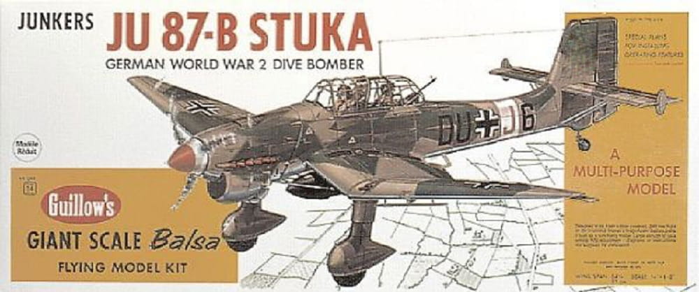 Guillow's Freiflugmodell Stuka 1:16 Scale Wurfgleiter Flieger Balsabausatz Guillow's Freiflugmodell Stuka 1:16 Scale Wurfgleiter Flieger Balsabausatz