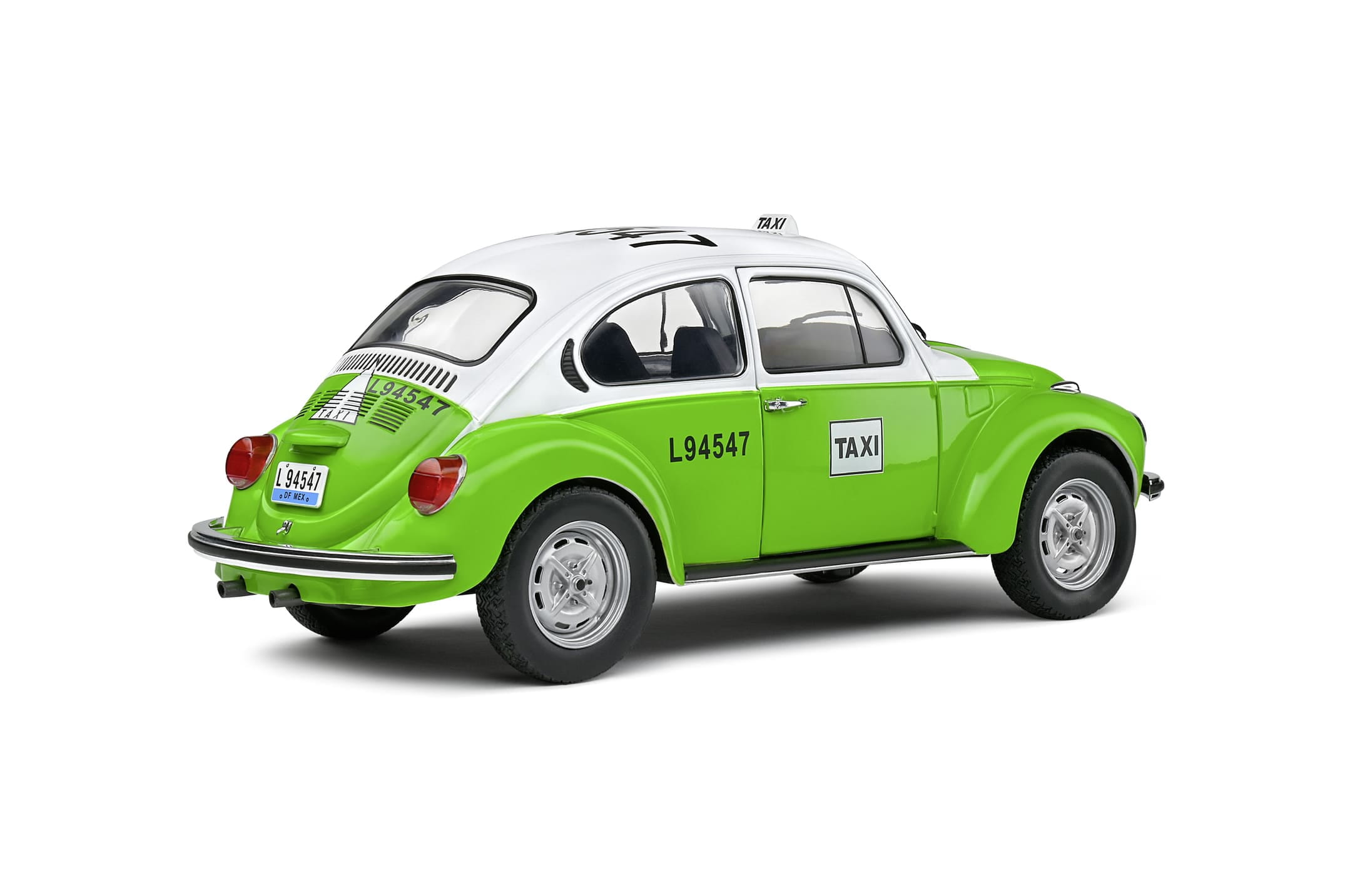 Solido 1_18 Volkswagen Beetle 1303 Mexican Taxi 1974 gruen Detailgetreue Nachbildung