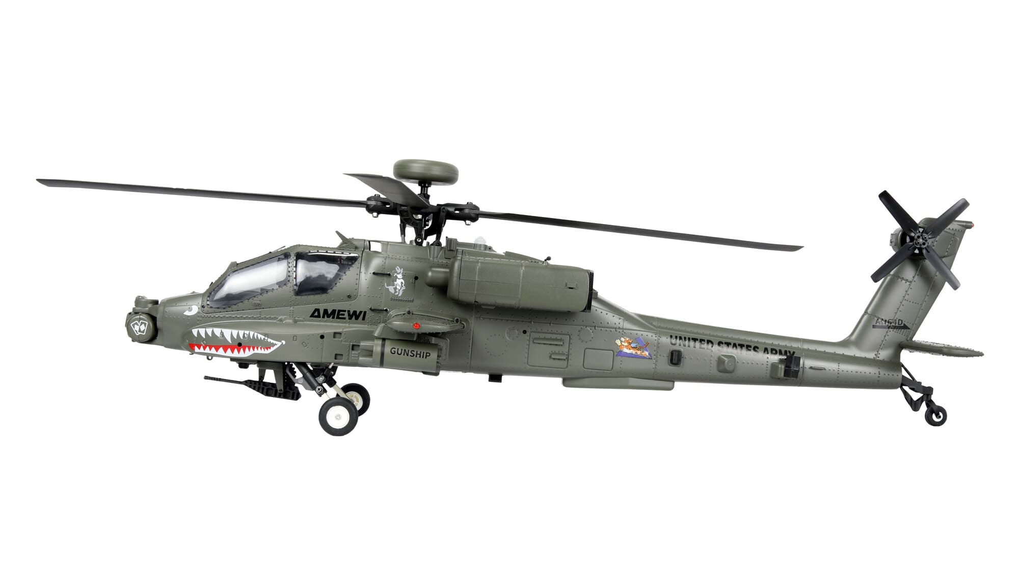 Amewi Apache AH-64D 6G_3D RTF Helikopter mit Transportkoffer