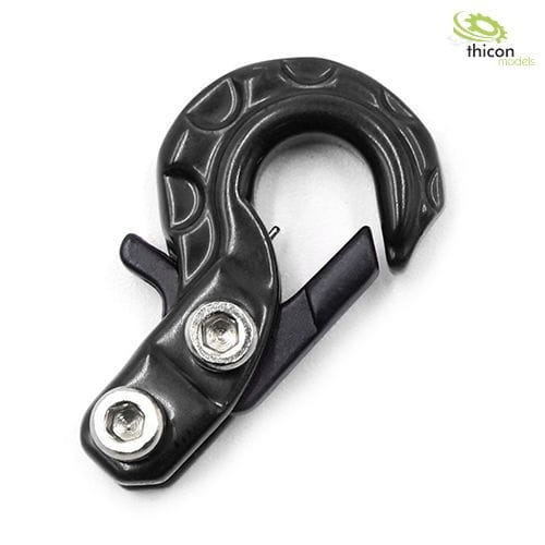 Thicon 1_14 Haken aus Metall mit Sicherung schwarz - RC-Zubehoer
