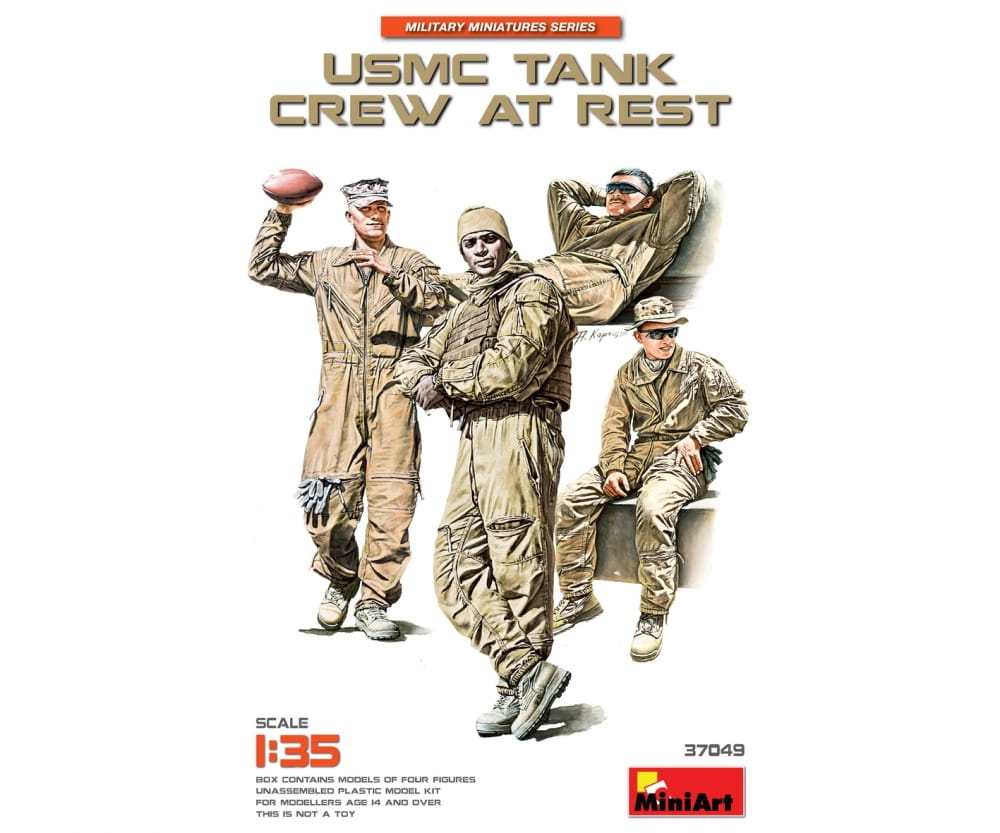 MiniArt 1:35 Figuren USMC Panzerbesatz. i. Ruhe (4) Plastik Modellbau