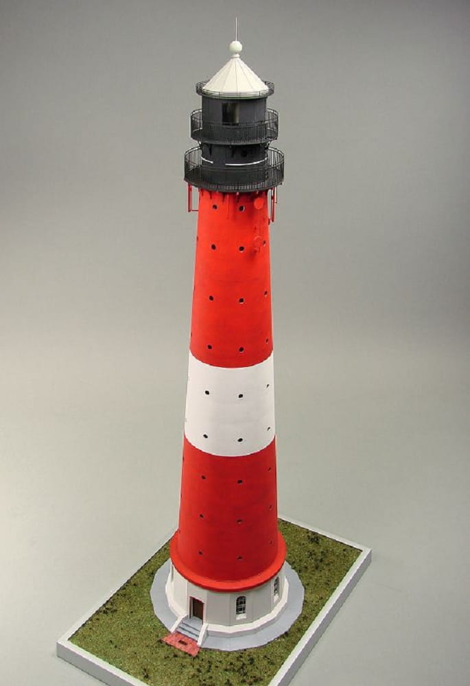 Shipyard Leuchtturm Pellworm Lighthouse Germany 1906 1:72 Laser Kartonbausatz