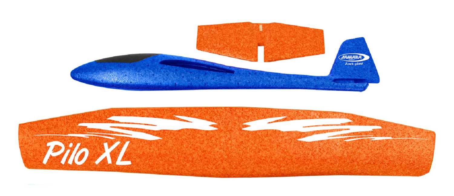 Jamara Pilo XL Schaumwurfgleiter EPP Tragfläche orange Rumpf blau