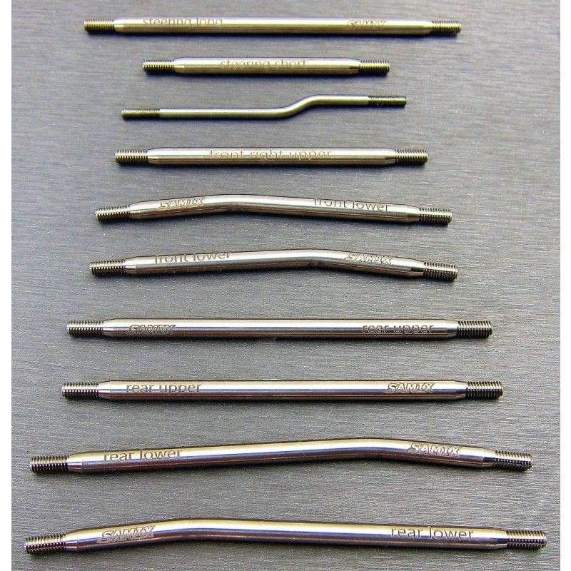 SAMIX Titan Aufhaengungsstifte Link 313mm Kit 10Stk. fuer Axial SCX10-3 - RC-Zubehoer