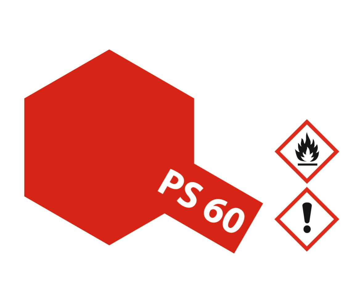Tamiya PS-60 Hell Mica Rot (Glimmer) Sprühfarbe 100ml für Polycarbonat ( Lexanfarbe )