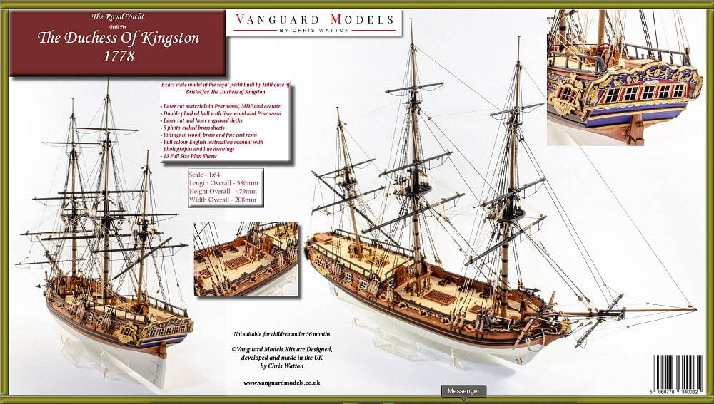 duchess of kingston 1 64 bausatz historische yacht Duchess of Kingston 1_64 Bausatz - Historische Yacht im Modellbau