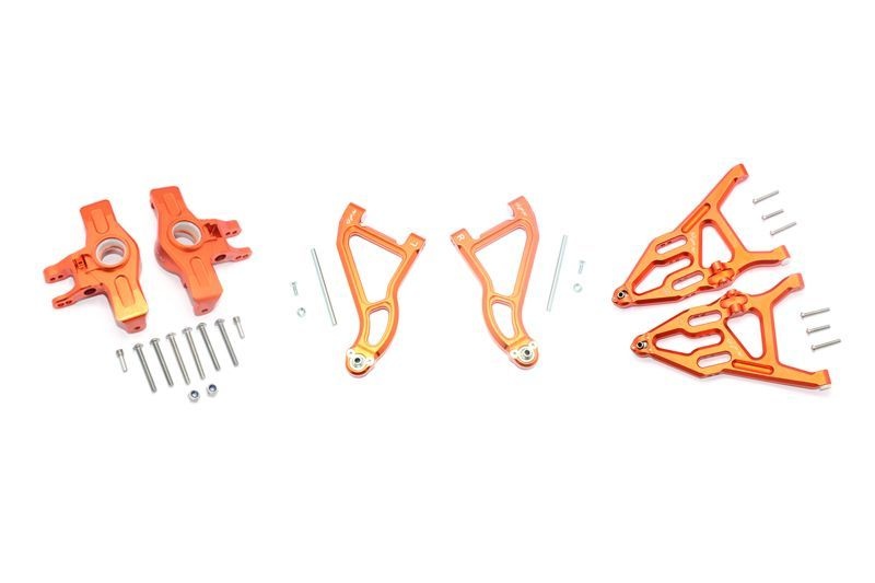 GPM Alu Aufhängung komplett Set vorn orange für Traxxas UDR GPM Alu Aufhaengung komplett Set vorn orange fuer Traxxas UDR - RC-Zubehoer
