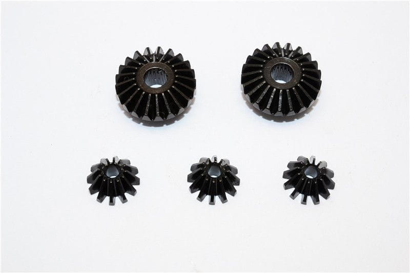 GPM Kegelzahnraeder vorn schwarz _5 Stk._ fuer Tamiya CC01 - RC-Zubehoer