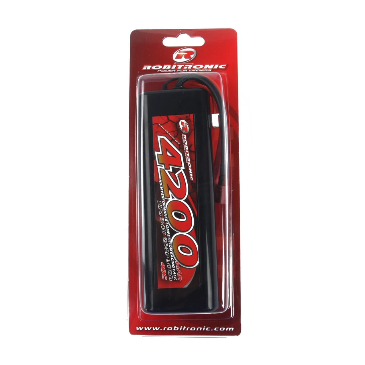 Robitronic Lipo Akku 7,4V, 4200mAh, 40C, 2S, Stick Pack T-Stecker