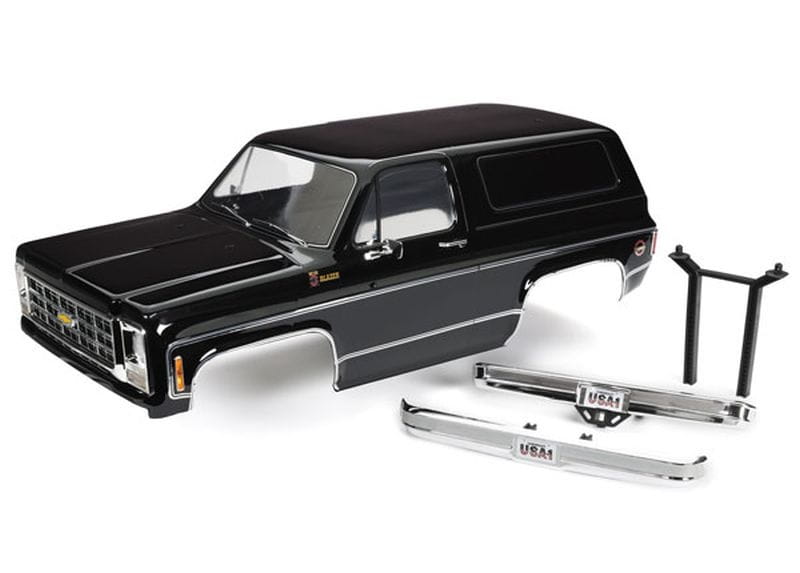 Traxxas Karosserie Chevrolet Blazer 1979 schwarz (komplett mit Anbauteile)