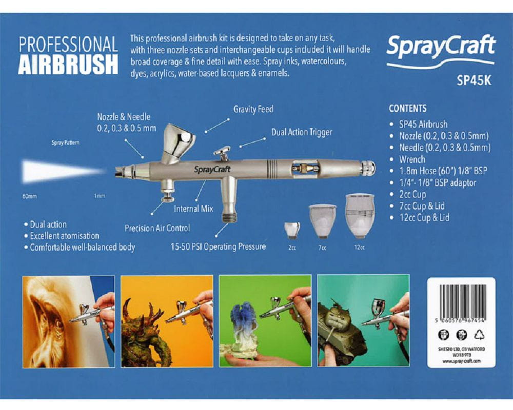 Airbrushpistole SP45K Professional Dual Action - Modellzubehoer