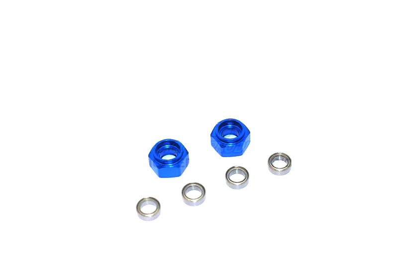 GPM Alu Hex-Adapter mit Kugellager vorne blau fuer Tamiya DT03 - RC-Zubehoer