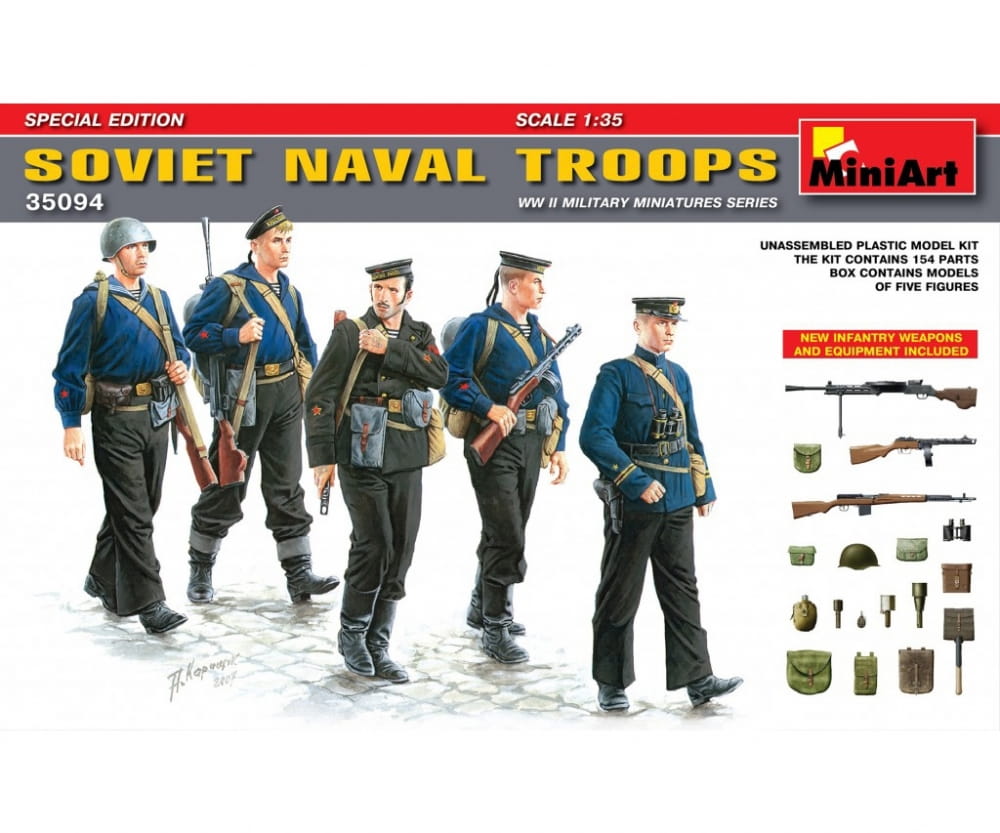 Plastikmodellbau von Miniart 1-35 fig sov marinesoldaten 5 se