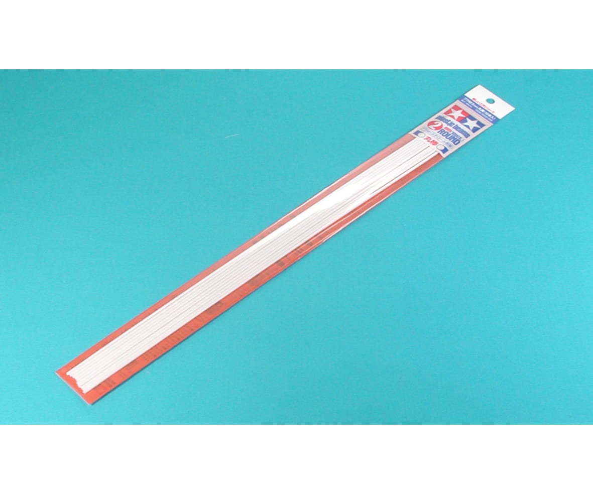 Tamiya Rundprofil 2mm (10) 400 mm weiß Kst. Tamiya Rundprofil 2mm (10) 400 mm weiß Kst.