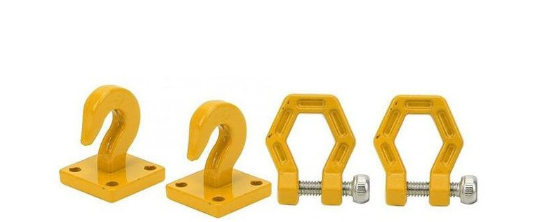 Thicon Haken und Hexagon-Schaekel Set aus Metall_ gelb - RC-Zubehoer