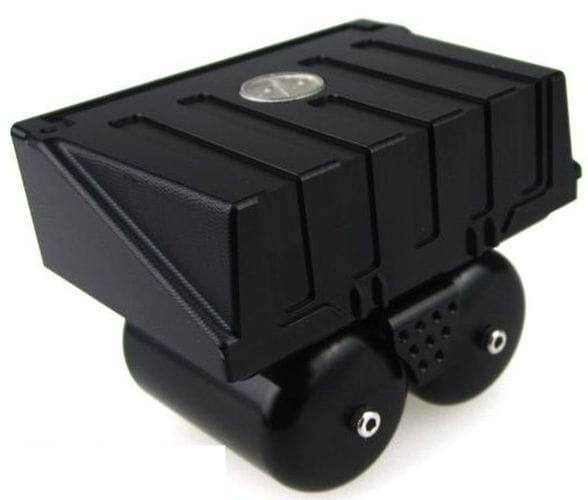 Lesu 1:14 / 1:16 Batteriekasten mit Kesseln aus Alu schwarz