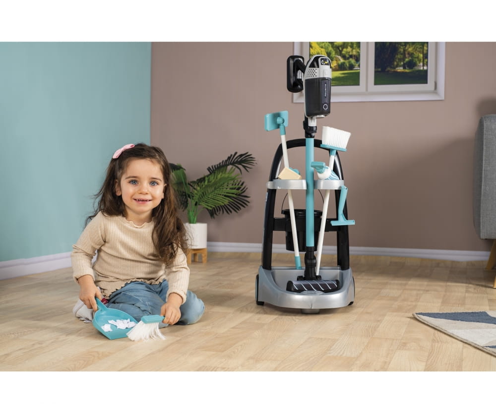 Smoby Rowenta Reinigungstrolley + Staubsauger