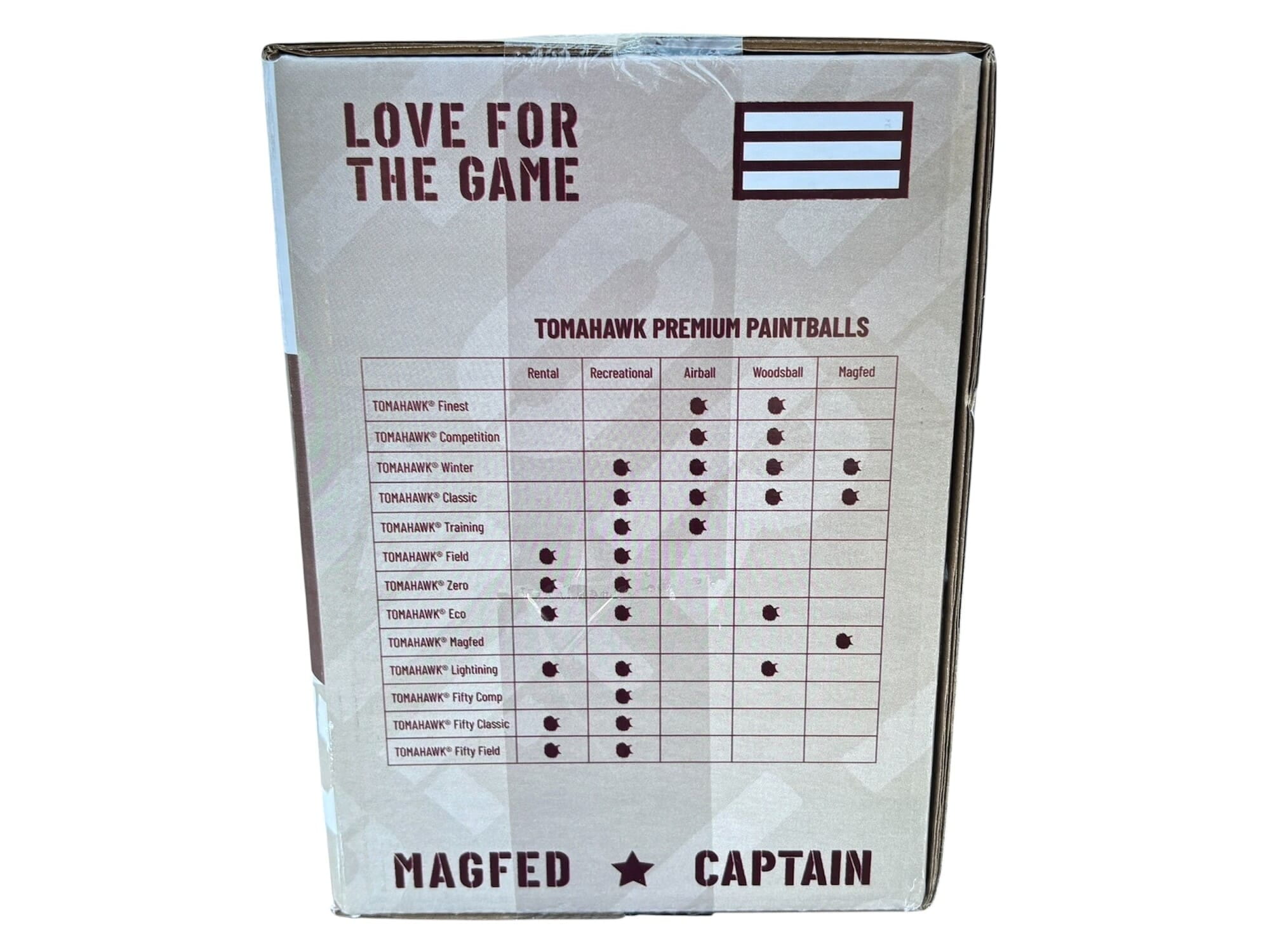 Tomahawk MagFed Captain Paintballs .68 Kaliber 500 Stueck