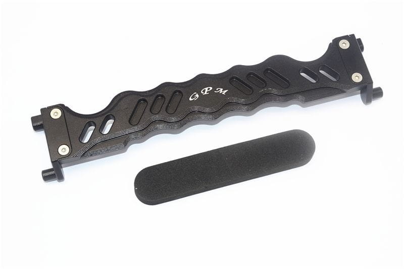 GPM Alu Akkuhalter schwarz fuer Traxxas MAXX - RC-Zubehoer