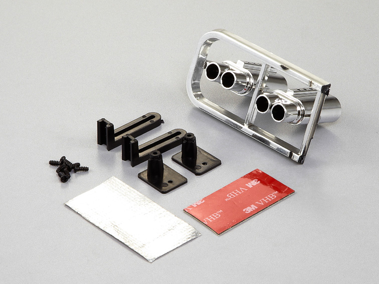 Killerbody Chrome Auspuff Set _Double Type_ ohne LED - RC-Zubehoer