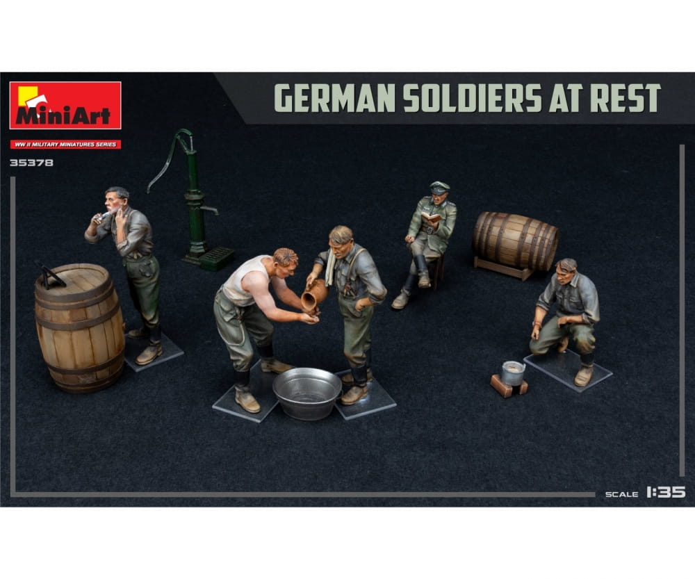 Plastikmodellbau von Miniart 1-35 fig dt soldaten in ruhe 5 s