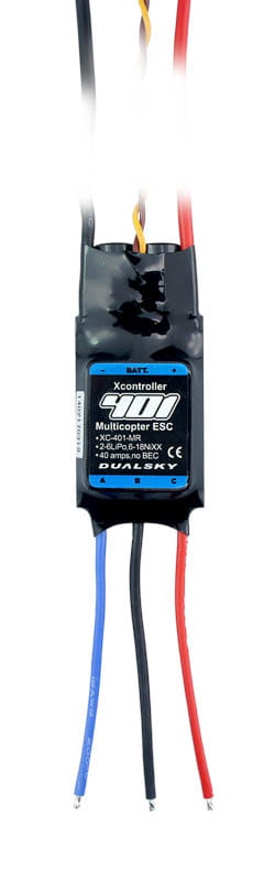 Dualsky XC-401-MR, Muti-copter, 40 amps continuous, 2-6S Lipo, no BE