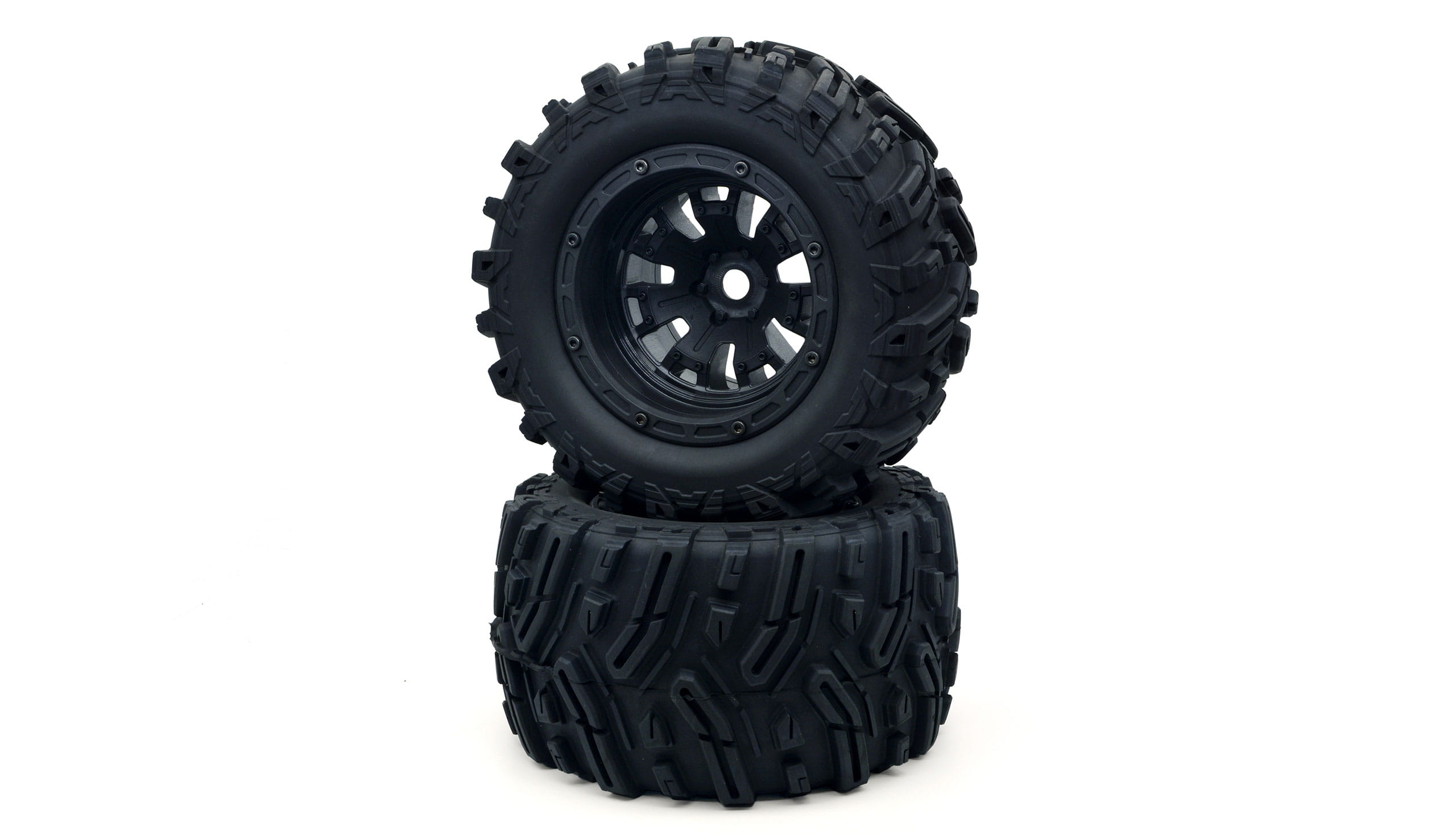 Amewi Komplettrad Set schwarz Mammoth_ 2 Stueck - RC-Zubehoer
