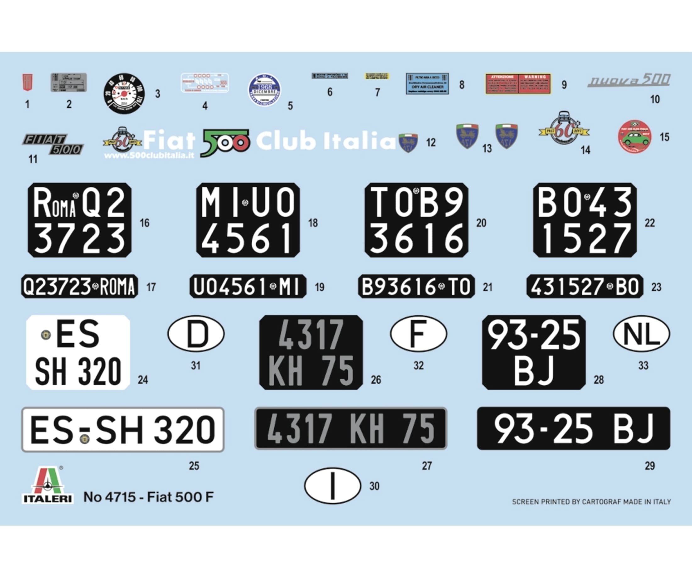 italeri 1 12 fiat 500 f upgraded edition plastik modellbausatz Italeri 1_12 Fiat 500 F Upgraded Edition Plastik Modellbausatz - RC-Zubehoer
