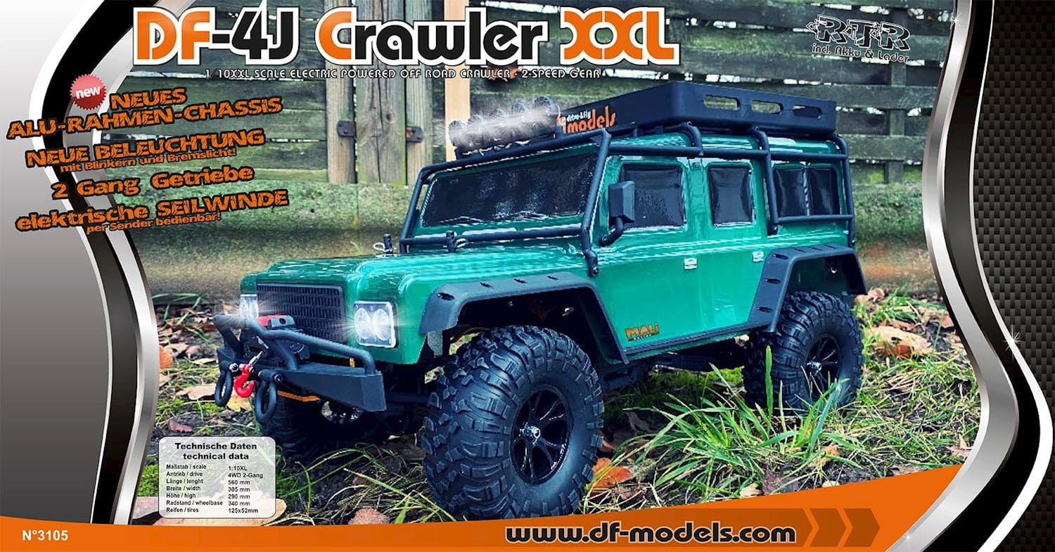 DF Crawler DF4 XXL Special Edition RTR df models df4j xxl gruen