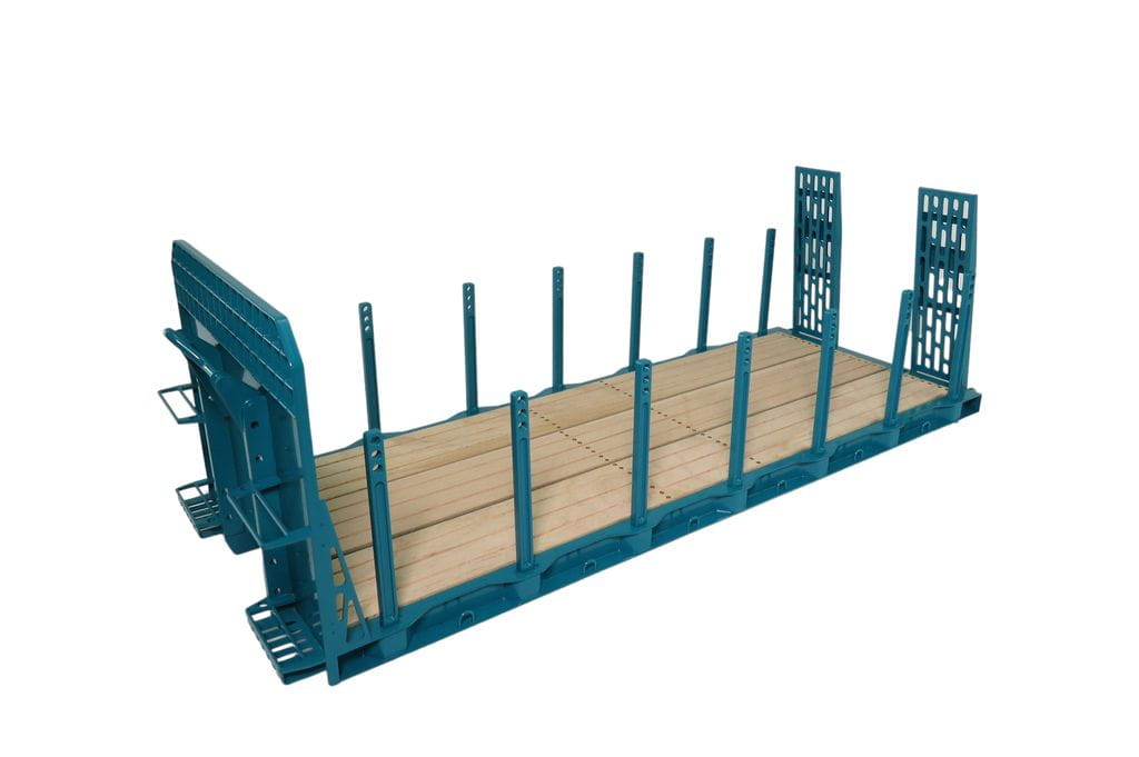 Lesu 1_14 Abroll-Flachbett-Aufbau mit Rampen und Rungen V2A - RC-Zubehoer