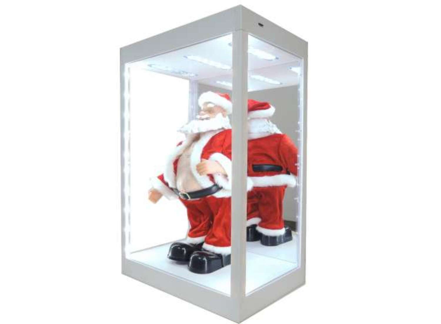Triple9 LED-Vitrine Weiss 1_6 mit Beleuchtung fuer Modelle_