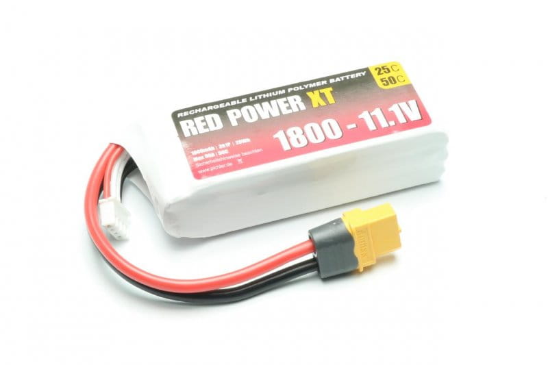 Pichler Red Power Lipo Akku XT 11,1V 1800mAh 25C Pichler Red Power Lipo Akku XT 11,1V 1800mAh 25C