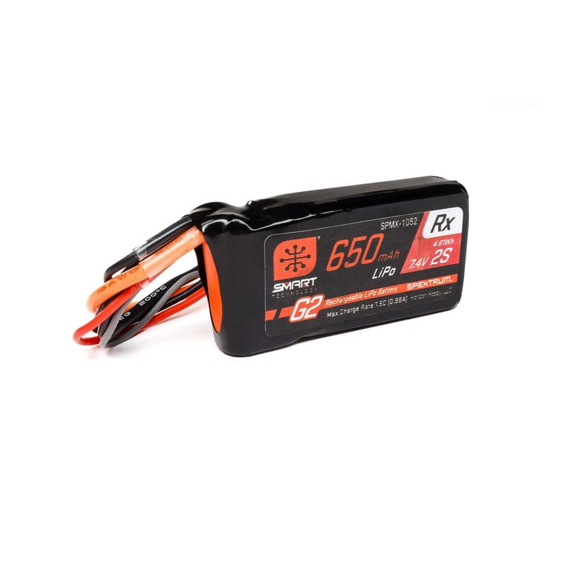 Spektrum 7_4V 650mAh 2S 15C Smart G2 Empfaenger Lipo Akku_ IC3 - RC-Zubehoer