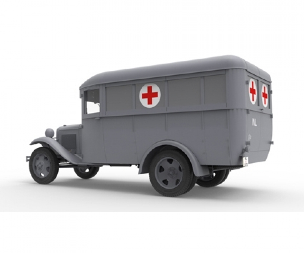Plastikmodellbau von Miniart 1-35 gaz 03 30 krankenwagen 2achs