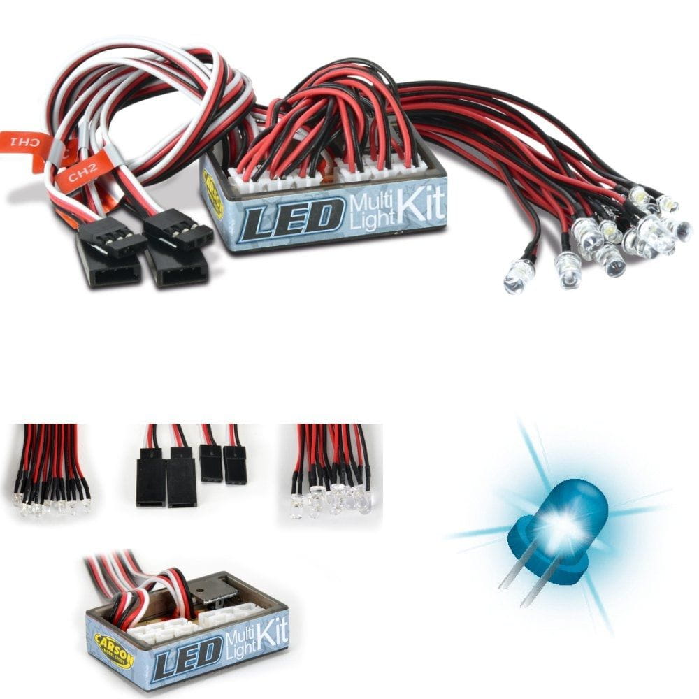 carson led lichtset truck tamiya modell beleuchtung Carson LED-Lichteinheit TRUCK fuer Tamiya Modelle – Blinker_ Bremslicht_ Ruecklichter