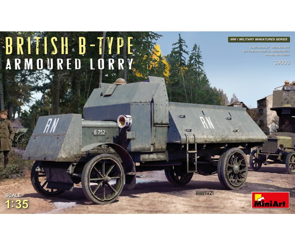MiniArt 1:35 Brit. WWI LKW B-Typ gepanzert Plastik Modellbau