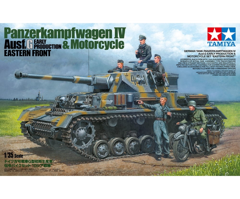 Tamiya 1_35 Panzer Dt_ PzKpfw_IV Ausf_G m. Plastik Modellbausatz - RC-Zubehoer