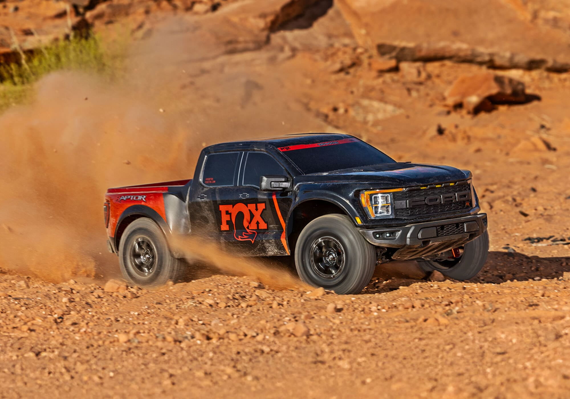 Traxxas Ford Raptor R 4x4 Ultimate RTR Brushless RC Truck Fox Schwarz