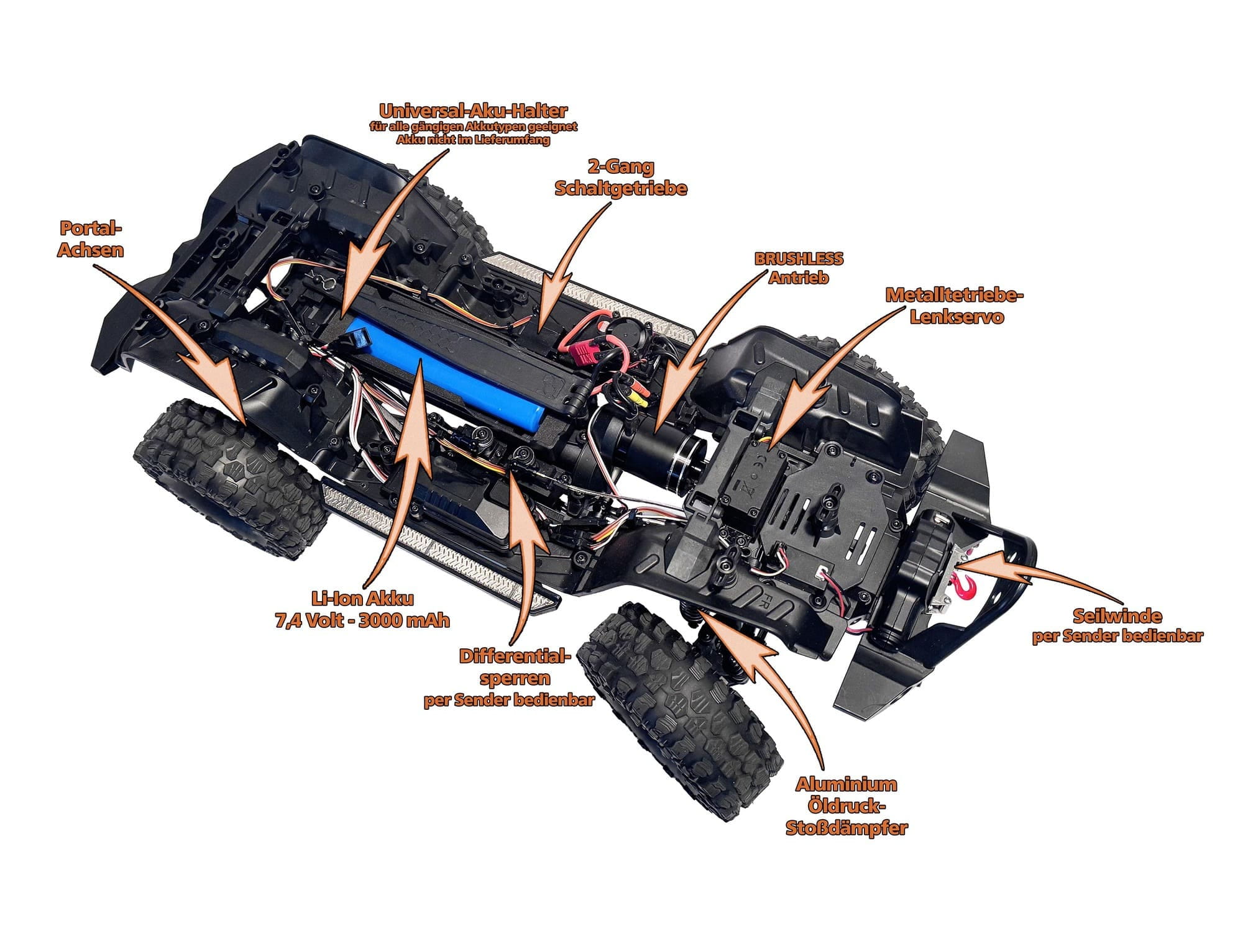 DF Models DF-04S PRO BL RC Crawler 1_10 Brushless RTR in Metallic Rot