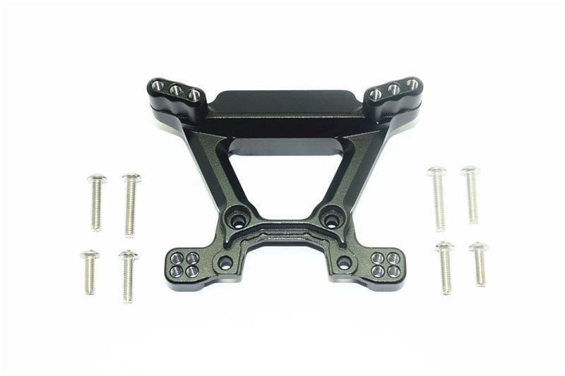 GPM Alu Dämpfersteher vorne schwarz für Traxxas Rustler, Hoss 4x4