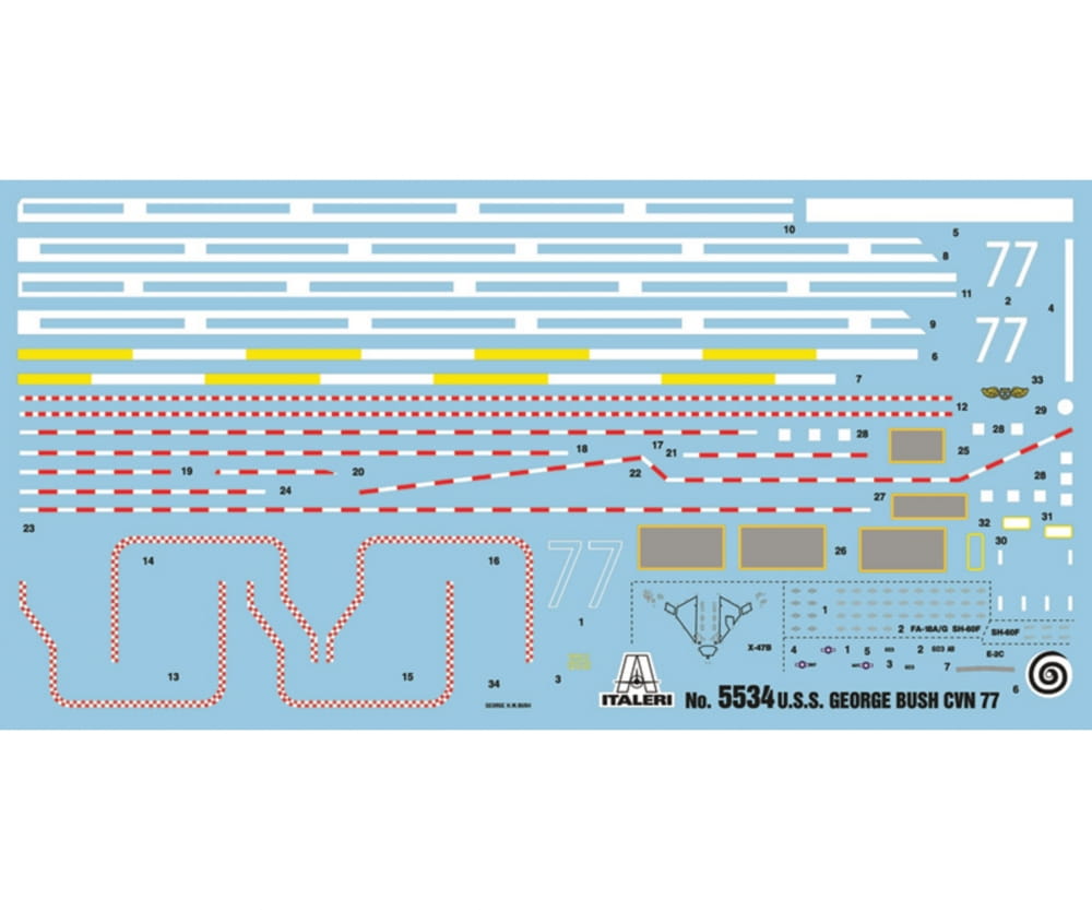 Italeri 1:720 U.S.S. George H.W. Bush CVN77