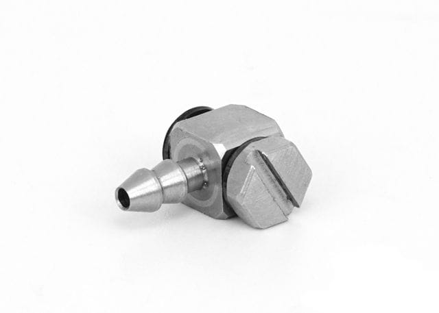 Lesu Hydraulik Anschluss-Nippel gewinkelt M3 fuer 3mm Schlauch - RC-Zubehoer